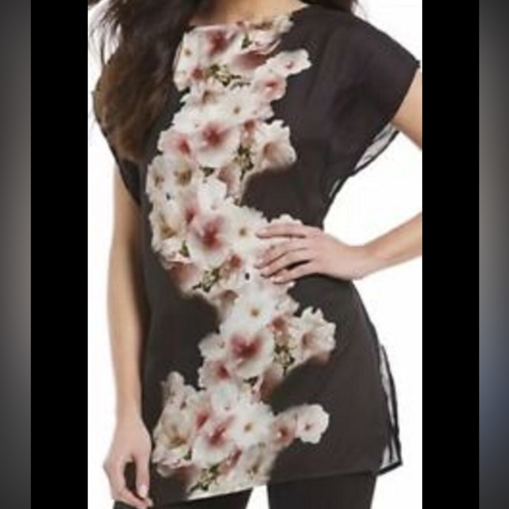 Bryn Walker Tunic Top in Brown and Blush
